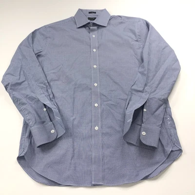 Camisa de Vestir J.Crew LUDLOW SLIM 15.5/34 Manga Larga Algodón Guinga Azul COMO NUEVA Foto 1 de 4