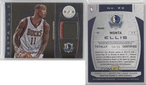 2013-14 Totally Certified Memorabilia Totally Gold Prime /25 Monta Ellis #23