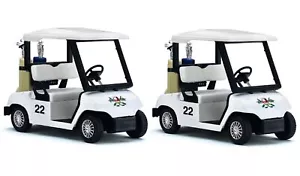Die Cast Golf Cart Toy Vehicle 2 Pack Pull Back Action 4.5 Inches Long - Picture 1 of 1