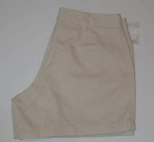 NUEVO CON ETIQUETAS GAP FACTORY STORE Pantalón Corto Mujer Tostado Caqui Frente Plano Algodón Sarga Talla 6 - Imagen 1 de 5