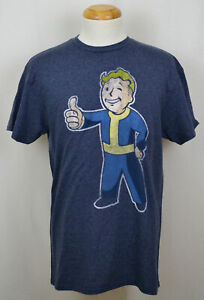 T-shirt garçon Fallout Vault Bethesda jeu d'ordinateur tee-shirt graphique Hthr bleu neuf avec étiquettes