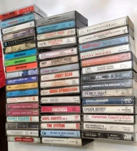 Mixed Genre Lot of 50 Cassette Tapes Country Rock Oldies Christmas More UNTESTED - Picture 1 of 10