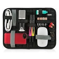 Elasticity Grid It Gadget Organizer With Wrap Case For 10" Tablet