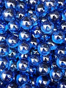 20 LBS. CHAMPION 9/16" + OR - TRANSPARENT BLUE COLOR GLASS MARBLES $29.99 - Picture 1 of 2