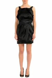 Viktor & Rolf 100% Silk Black Sleeveless Women's Sheath Dress US S IT 40 - Picture 1 of 4