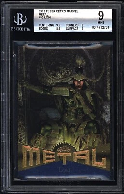 2013 Fleer Retro Marvel Metal #35 LOKI BGS 9 POP 1 no others graded - Image 1 of 2