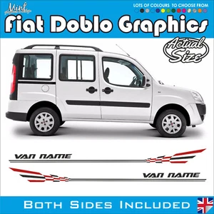 Mini furgoneta autocaravana Fiat Doblo Micro Camper calcomanías gráficas p&p 060 gratis - Imagen 1 de 5