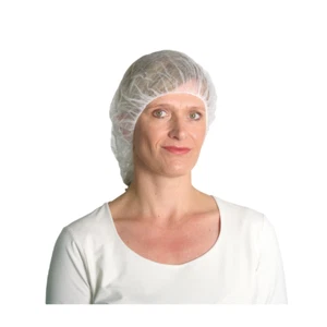 100 Einmal Einweg Kopfhaube Vlieshaube Haarschutz Baretthauben  Groß  - Bild 1 von 1