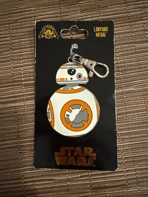 Disney Parks Star Wars BB-8 Droid Lanyard Medal Spinner Force Awakens Pin. - Image 1 of 2