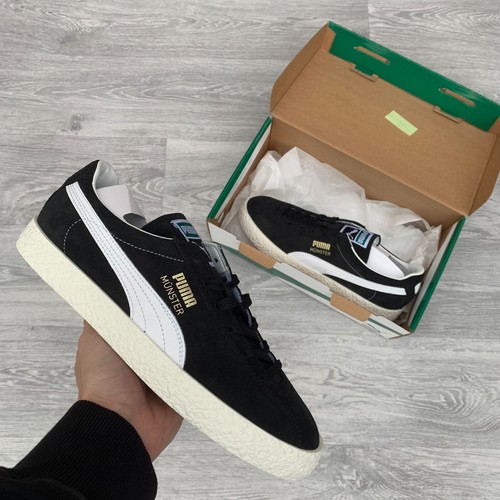 Puma Suede Muenster Scarpe da ginnastica classiche Bianco Nero [383406 02]