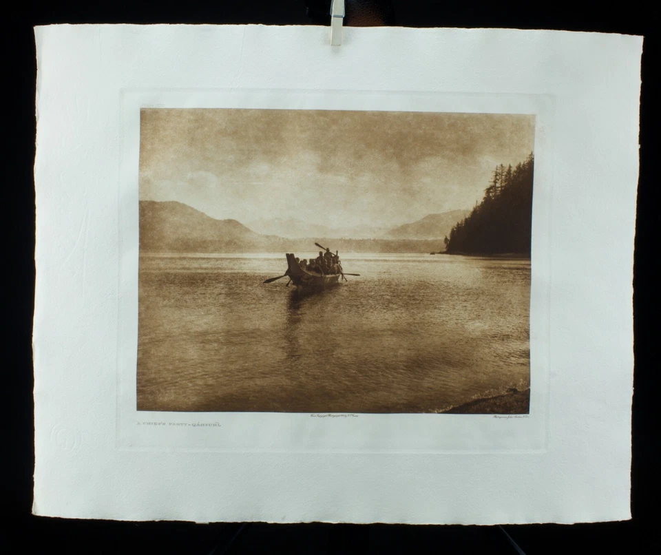 Edward S.Curtis Fotograbado Fiesta del Jefe Qagyuhl Classic Gravure Company  Foto 1 de 1
