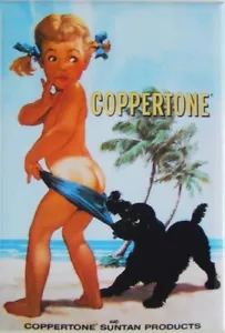 N181 Funny Vintage Coppertone Poster Nice Fridge Magnet - Imagen 1 de 1