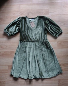 TREE OF LIFE river siren green velvet dress gypsy boho S small BNWT cottage core - Picture 1 of 4