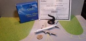 SCHABAK AMERICA WEST 747-200 MASSSTAB DRUCKGUSS METALLMODELL - Bild 1 von 1
