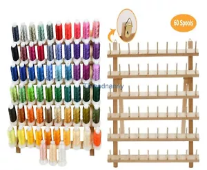 63 Colors Polyester Embroidery Machine Thread with 60 Spools Thread Rack - Picture 1 of 6