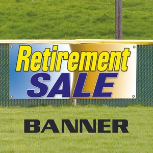 Retirement Sale Big Clearance Business Advertising Retail Vinyl Banner Sign - Picture 1 of 2