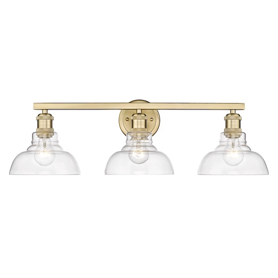 Tocador de baño Golden Lighting Carver de 3 luces, bronce/claro - 0305-BA3BCB-CLR Foto 1 de 1
