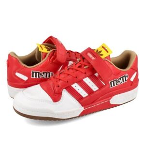 M&Ms x Adidas Forum Lo 84 Men's Trainers Low Top Sneakers Red White UK 8