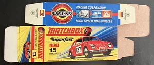 Matchbox Superfast #15 Volkswagen 1500 ‘71-74 Type H Repro Box - Picture 1 of 2