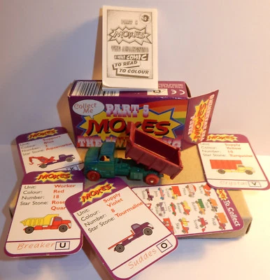 Mini Comic The Awakening Mokes Camion Benne Builder Truck Cards L = 55 Mm In Box - Immagine 1 di 4