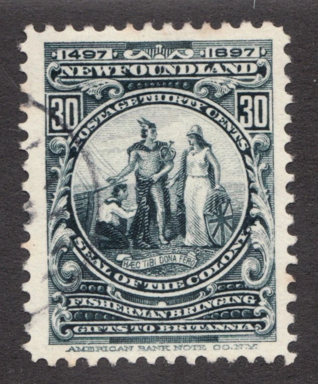 Terranova 1897 Sc# 72 - 30¢, sello de colonia, trayendo pescadores. Cv$55 usado Foto 1 de 1