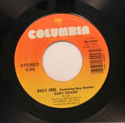 Rock 45 Billy Joel - Baby Grand / Big Man On Mulberry Street On Columbia Foto 1 de 2