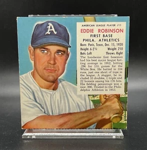 1953 RED MAN NO TAB EDDIE ROBINSON #11 PHILADELPHIA ATHLETICS - Picture 1 of 2