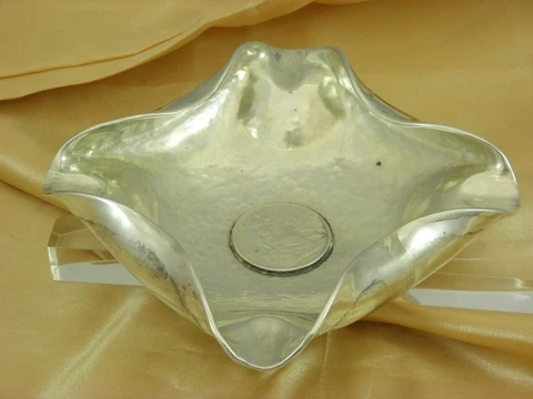 SILVER ASHTRAY WITH PERUANA LIMA REPUBLIC COIN 1894 ANTIQUE Cover