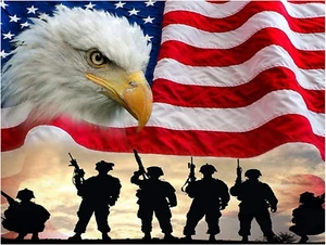 5D Painting by Numbers Kits National Flag Eagle Full Diamond DIY round Diamond.. - Picture 1 of 7