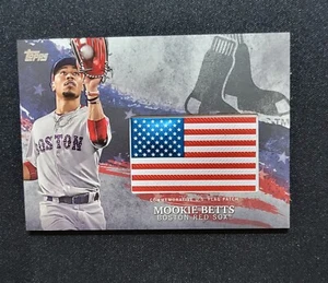 2018 Topps Independence Day U.S Flag Patch Mookie Betts #IDML-MB - Picture 1 of 2