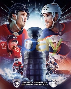 Florida Panthers vs Edmonton Oilers 2025 Stanley Cup Final 8x10 NHL Hockey Print - Imagen 1 de 1