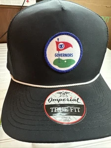 Governors Golf Snapback Rope Hat Black One Size - Picture 1 of 7