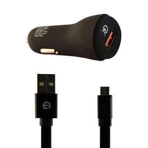 Mworks Mpower Voiture Chargeur Avec Micro USB Câble Synchronisation Pack - Noir - Photo 1 sur 4