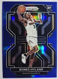 2021-22 Panini Prizm Blue Prizm/199 Bones Hyland #302 Rookie RC Nuggets 🔵 - Imagen 1 de 2