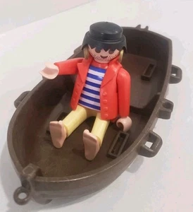 Vintage 1993 Geobra Playmobile Pirate Island Fisherman 2,75" Figur Spielzeug & Schiff - Bild 1 von 6