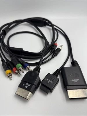 Componente de cable AV universal MadCatz compuesto PS1 PS2 Xbox Xbox 360 Foto 1 de 4