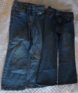 Place Girls 5T Jeans Lot Y2K back elastic waist The Children's denim 5 snap - Picture 1 of 3
