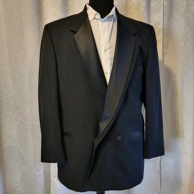 Chaqueta Esmoquin Para Hombre Oscar de la Renta La Vida Negra Boda Novio Baile de graduación 43R Foto 1 de 4