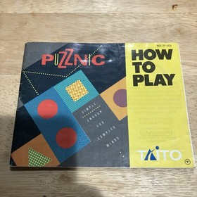 Puzznic Nintendo NES Instruction Manual Only