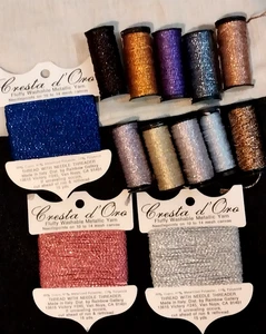 13X  Kreinik #16(medium) & Cresta d'Oro metallics needlepoint/crochet/weaving - Picture 1 of 1