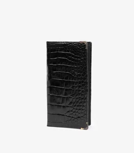 Gucci Black Shiny Alligator Leather Vintage Continental Wallet - Picture 1 of 5