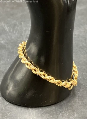 Pulsera cuerda oro amarillo 14K 8,45 g Foto 1 de 4