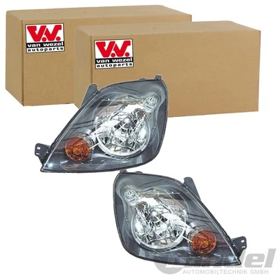 2x VAN WEZEL H4 SCHEINWERFER SET LINKS+RECHTS passend für FORD FIESTA - Bild 1 von 4