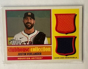 Parche reliquia doble para un jugador Heritage Justin Verlander 2025 Clubhouse Coll. - Imagen 1 de 2