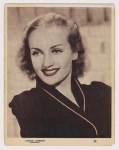 Carole Lombard circa 1937 large 7x9 Aguilitas Tobacco Premium Card #48 from Cuba - Picture 1 of 2
