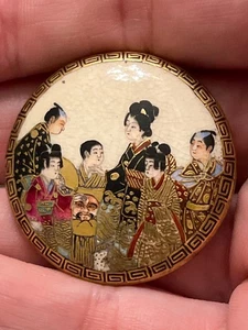 Antike japanische Meiji Ära Aristokrat Gemeinde Satsuma Brosche 091425hC@ZHF - Bild 1 von 6