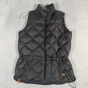Ariat Vest Womens Small Black Goose Down Puffer Full Zip Outdoor Equestrian - Picture 1 of 9
