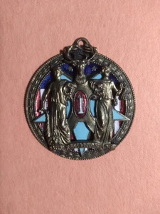 RAR Antik 1900er BPOE New York City Lode Nr. 1 Abzeichen Emaille und 3-D LESEN - Bild 1 von 9