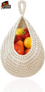 Gemüsekorb, Wandkorb, Obstkorb Hängend, Obst Hängekorb, Geflochten Hängend Körbe - Bild 1 von 7