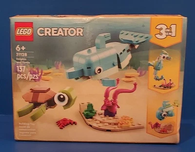LEGO Creator: 3-In-1 Dolphin and Turtle 31128 NEW & SEALED 137 Pieces Ocean Sea - Image 1 of 4